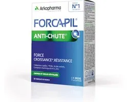 Arkopharma - Forcapil contre la chute des cheveux Pour stopper la chute des cheveux et retrouver croissance et résistance - 30 comprimés 1 mois