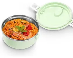 Draagbare Geïsoleerde Bento Box - Roestvrijstalen Thermische Lunchbox Met Veiligheidsgesp Voor Kinderen En Volwassenen - Ideaal Voor School En Werk. .
