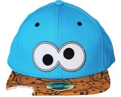 Sesamstraat - Cookie Monster Bite Snapback Cap - Blauw/Bruin