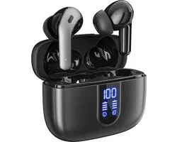 Écouteurs sans fil PrimeSound - Bluetooth 5.3 - 30 heures de lecture - Étanche IPX5 - Contrôle tactile - Convient pour iPhone, Samsung et plus - Zwart