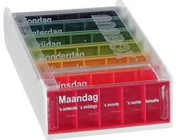 Anabox 7 dagen - Pillendoosje - Overzichtelijk - Medicijn box met dag aanduiding