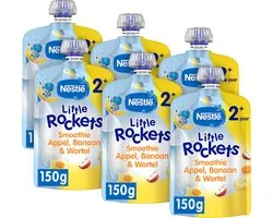 Nestlé Little Rockets appel banaan wortel - knijpfruit 2+ jaar - tussendoortjes - 6 x 150g