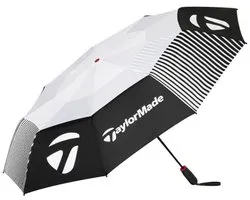 Taylormade 54 Compact Inklapbare Double Canopy Golfparaplu 2025 - Zwart Wit