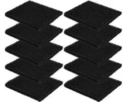 8 Stuks Actieve Koolstoffilters voor Kattenbak, Geurfilter voor Compostbak, Verstelbare Filters voor Huishouden en Keuken (Zwart, 11.5cm x 10.5cm x 0.5cm)