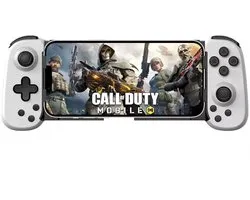 Gamecontroller voor telefoon, draadloze mobiele gamecontroller, Geschikt voor iPhone 17, Android, iPad, tablet, pc, Nintendo Switch en PS4, met Turbo, 6-assige gyro, dubbele vibratie, voor PS5/Xbox/pc streaming en cloudgaming-Wit