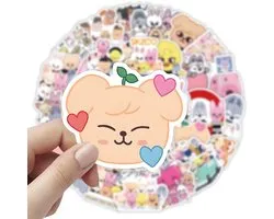 Stickers, waterdicht, voor laptop, skateboard, scrapbook, computer, waterfles, Stray K-Pop Kids fans, vinyl, esthetische stickers voor jongeren en volwassenen, 54 stuks