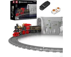 Mouldking 12030 - Locomotive à vapeur - RC - Ensemble de construction - Module vapeur et son fonctionnel - convient à Lego - kit de construction