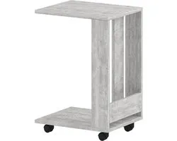 Table basse Hocuspicus au Design abstrait pour salon ou bureau – Disponible en Diverse couleurs – Table d'appoint/table d'angle – 80 x 50 x 27 cm Blanc antique