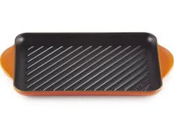 Le Creuset Assiette à griller Tradition Orange rouge 39 x 22 cm
