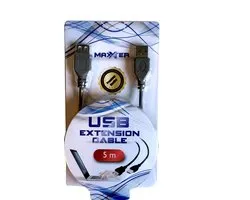 Maxxter USB  Verleng Kabel 5 Meter Zwart