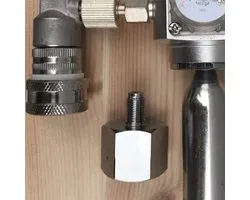Adaptervat Soda Water CO2 Mini Regulator Homebrew Bier Corny Fat 3/8‑24UNF naar 6ACME‑6G Adapter