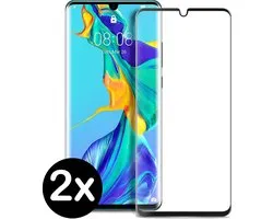 Screenprotector - 2 Stuks - Geschikt voor Huawei P30 Pro - Full Cover - Beschermglas - Gehard Glas - Tempered Glass - Screen Protector