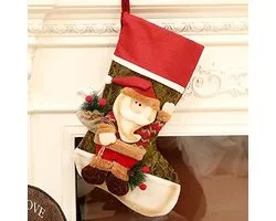 Byou Christmas Stocking Christmas Stocking Cotton and Linen Large Opening with Christmas Embroidery for Christmas Tree - ShopVlot