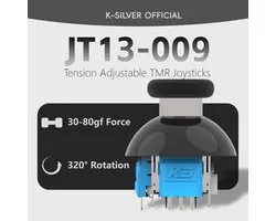 K-Silver JT13 Pro JT13-009 TMR Joystick réglable en tension anti-drift pour pièce de rechange PS5