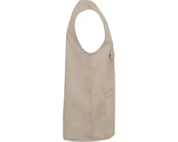 Gilet Unisex M WK. Designed To Work Mouwloos Beige 65% Polyester, 35% Katoen
