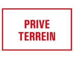 Prive terrein bord, kunststof 320 x 200 mm