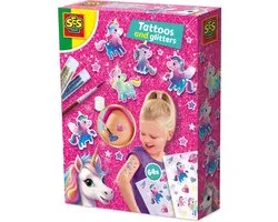 SES Creative unicorn temporary tattoos, 64 glitter