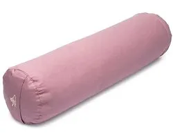 Coussin de méditation traversin lilas en coton bio (OCS) – 60 cm x 16 cm