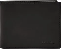 Fossil Derrick Passcase portemonnee, zwart