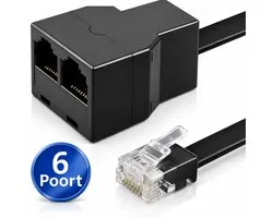 Twenty4seven® P1 Splitter 6 Poort - Slimme Meter Kabel Verdeler - RJ11 & RJ12 - Geschikt voor HomeWizard, P1 Dongle & Energiemeter - Laadpaal