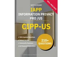 CIPP-US Information Privacy Pro /US 210+ Practice Questions IAPP Study Guide