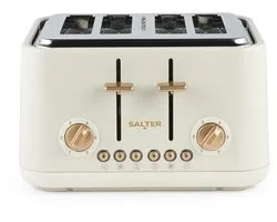 Salter Pebble 4-Slice Broodrooster - 6 Bruiningsniveaus, Brede Sleuven