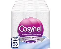 Papier Papier toilette Cosynel Blue - 3 couches - 63 rouleaux