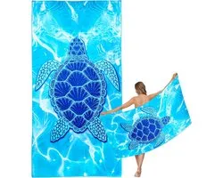 Extra grote microvezel strandhanddoeken voor volwassenen - 180 × 90 cm- Sneldrogende strandhanddoek met dubbelzijdige print-Lichtgewicht strandhanddoek-Zandvrije microvezel handdoeken voor op het strand