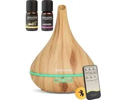 2BEHOME aromadiffuser met 2 etherische oliën, licht hout