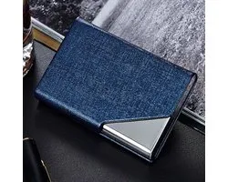 Luxe Business Card Holder - Visitiekaarthouder - Aluminium - Blauw