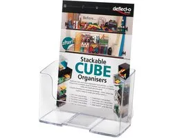 Deflecto 74901 Porte-brochures Transparent DIN A5 debout Nombre de compartiments 1 1 pièce(s) (LxHxP) 170 x 197 x 100 mm