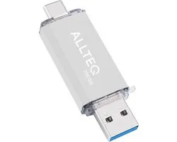 Allteq ALTQ-UC-256S, 256 Go, USB Type-A / USB Type-C, 3.2 Gen 1 (3.1 Gen 1), 120 Mo/s, 9,2 g, Argent