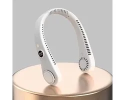 Nekventilator met Display - Nek Ventilator - Nekventilator met Koeling - Neck Fan - Draagbare Nek Ventilator - Gezichtsventilator - Hals Ventilator - Nek Fan - Hoofd Ventilator - Nek Airco - Nek Ventilator Oplaadbaar USB
