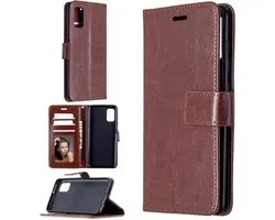 Portemonnee Book Case Hoesje Geschikt voor: Samsung Galaxy S20 FE 5G bruin