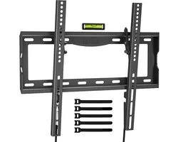 Support mural inclinable universel pour Escrime LCD/ LED /OLED de 26 à 65 pouces jusqu'à 55 kg, noir, montage fin avec VESA 400 x 400 mm, avec niveau et gestion des câbles