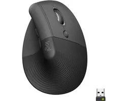 Souris sans fil Bluetooth ergonomique verticale Logitech Lift pour droitier (Noir)