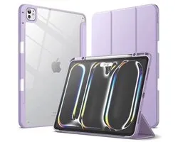 JETech Case for iPad Pro 13-Inch M4 (2024) - Pencil Holder - Purple