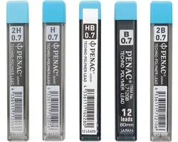 Penac Hi-Tec Polymer - Leads vulpotlood vulling - 0.7mm - Navullingen - HB - B - 2B - H - 2H