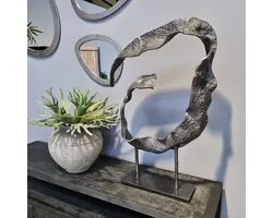 Antique Lead Sculpture Marble Base