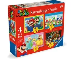 Ravensburger - Super Mario 4 in a Box - Puzzel - 4x49 Stukjes