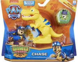 PAW Patrol LA PAT' PATROUILLE – PACK DE 2 FIGURINES DINO RESCUE - MODÈLE CHASE – Figurines De Chase, T-Rex et Dinosaure Mystère – 6059509– – Jouet Enfant 3 Ans et +