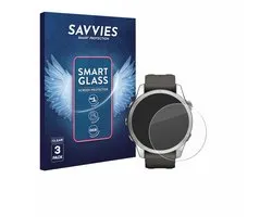 3 Stuks Savvies Screenprotector - geschikt voor Garmin Fenix 7S Pro Solar (42 mm) - beschermfolie glas transparant