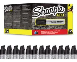 Sharpie Pro Magnum permanente marker | beitelpunt | zwart | 12 stuks