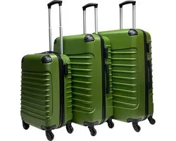 Castillo Trimix 3 delige ABS Kofferset - Groen