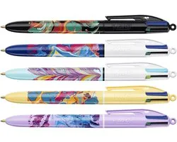 BIC Colours Hydro Purple 4-kleurenbalpen, medium 12 stuks
