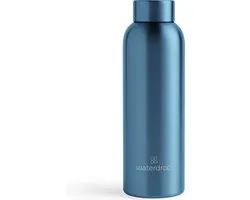 waterdrop® Thermosfles - 600 ml - Roestvrij Staal - Blue Brushed