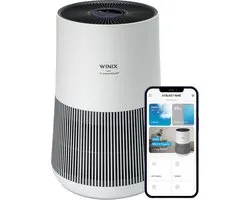 Winix T500 Wifi - Slimme Luchtreiniger met vervangbaar 3-in-1 Hepa filter + PlasmaWave Technologie - cadr 250m³ p/u en tot 50m² - Getest en Gecertificeerd op Hooikoorts, Allergie en Fijnstof - Winix Smart App, Google Assistant, Amazon Alexa