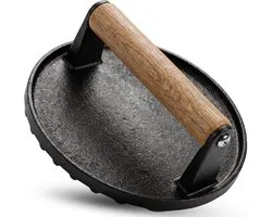 HI NATURE™ Burgermakers - Professionele Hamburgerpers en Hamburgermaker | Gietijzer | Smash Burger - Burgerpress - Strakke Grillgroeven - BBQ Accesoires - BBQ Gereedschap - Barbecue Accessoires - Antiaanbaklaag Burger Pres