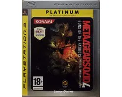 Konami Metal Gear Solid 4: Guns Of The Patriots - Platinum (PS3) video-game PlayStation 3