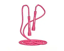 Gsedaox-Springtouw-Springtouw Pour Enfants-Beaded Springtouw-Springtouwen Met Kralen-Crossover Springtouw Pour Ta Fitnessapparatuur-Rose Rouge